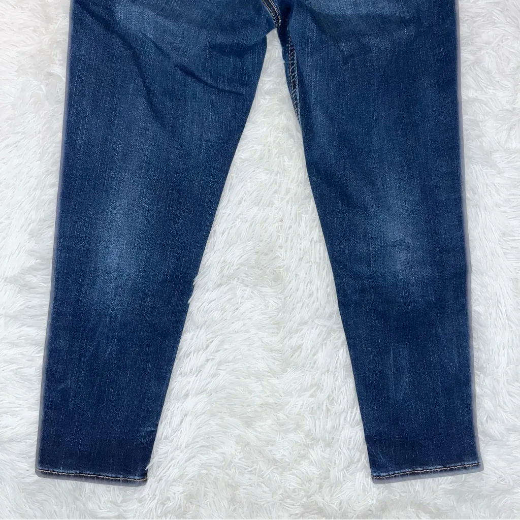 SILVER JEANS Women’s Suki Skinny Crop Dark Wash Blue Denim Jeans 29 - Image 6