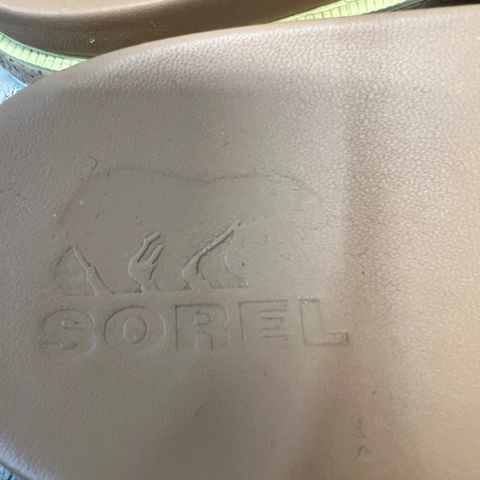 Sorel Roaming Slide Yellow Suede Platform Buckle Sandals Women's Size 10.5 - Image 8