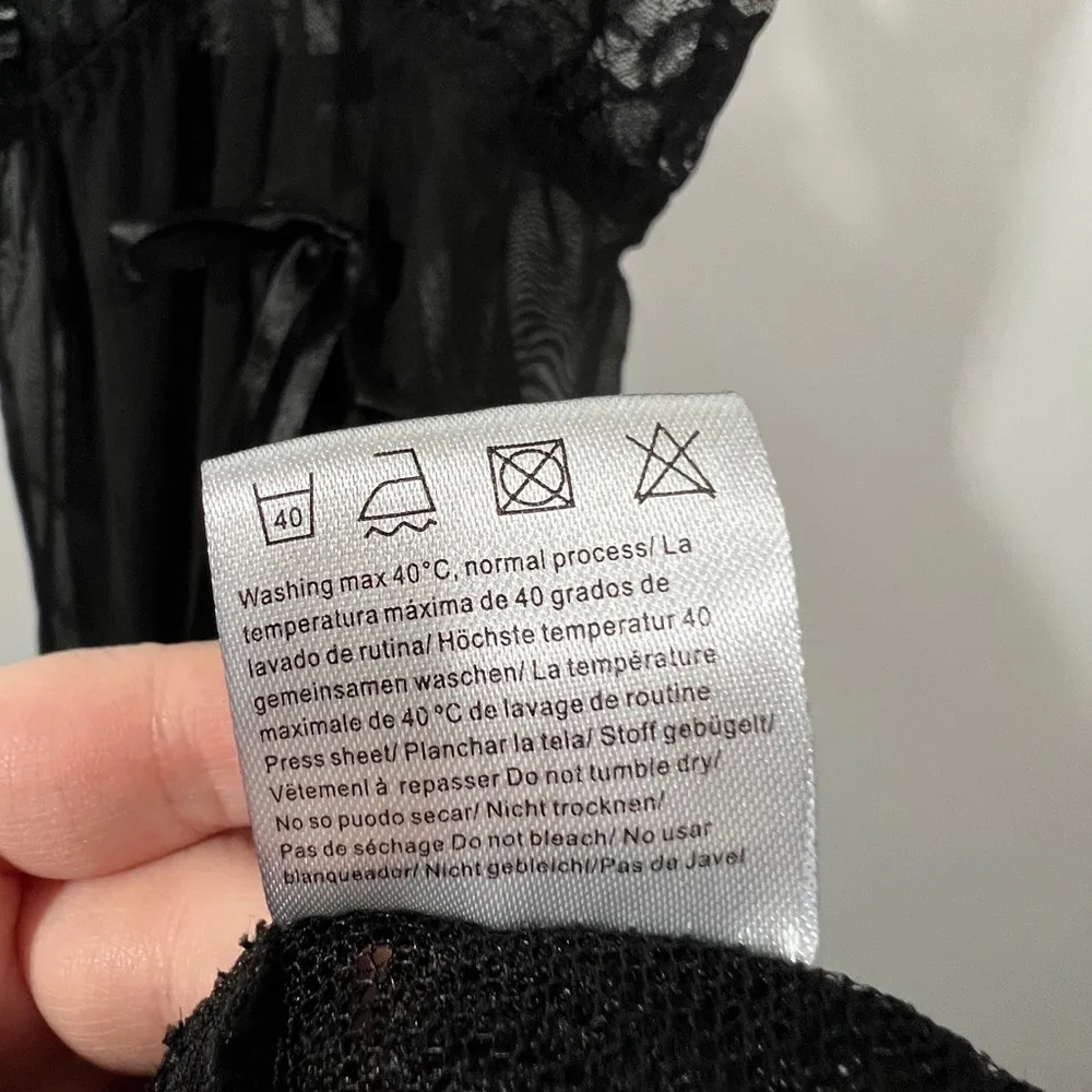 Black Lingerie Lace Chemise Slip Mesh See - Image 8