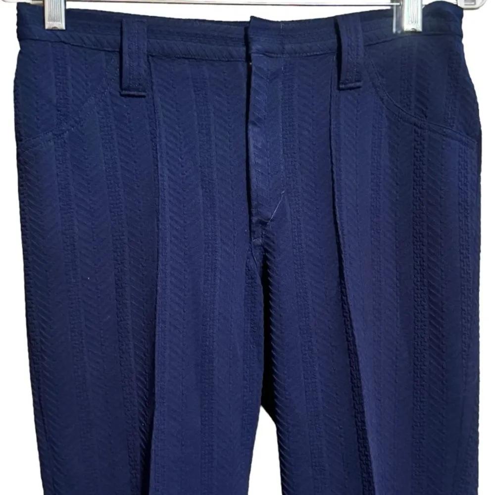 Vintage‎ H Bar C Ranchwear Tomboy Polyester Pants Blue Size 29 - Image 2