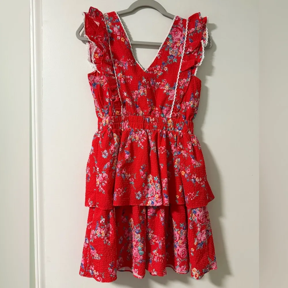 NWT Betsy Johnson Bush Gardens Seersucker Mini Dress Size S - Image 7