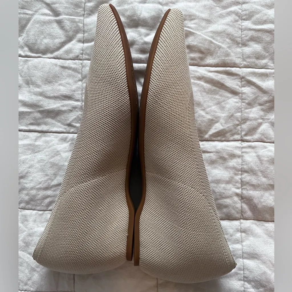 Vivaia Mackenzi Small Square Toe Low Wedge Heels Almond Comfort - Image 3