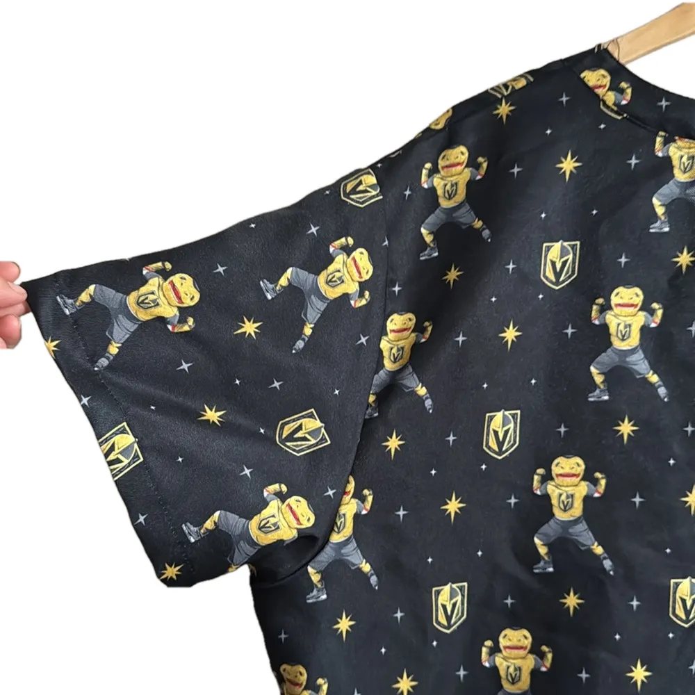 VGK Vegas Golden Knights Chance Medical Scrub Top Black Gold Size XL - Image 4
