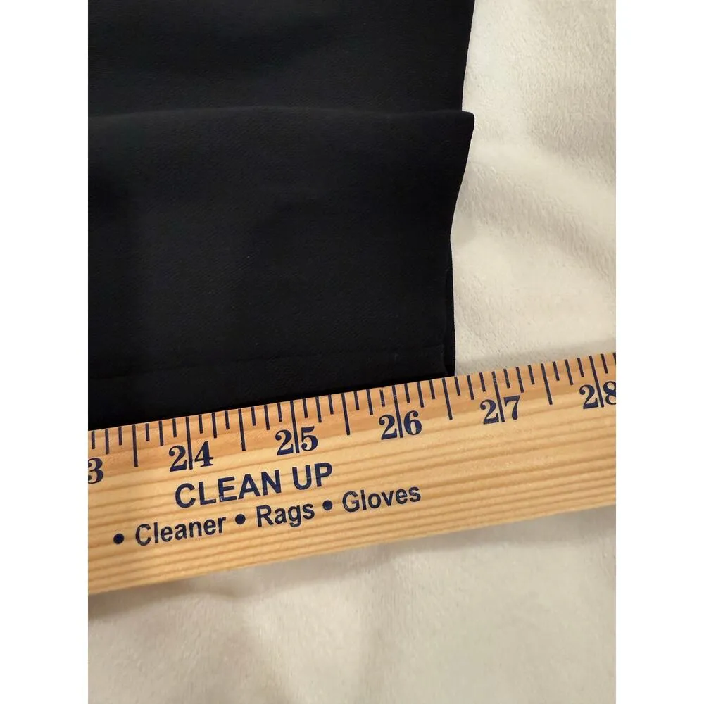 J.Crew Elastic Waist Pull On Tapered Jamie Pants Black and White Women's Size 8 - Image 10