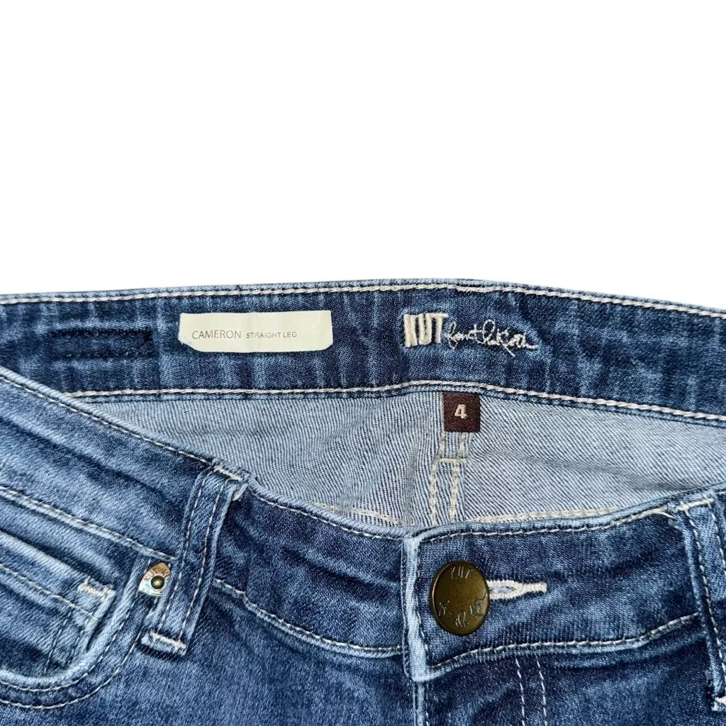 Kut from the Kloth Cameron Straight Leg Cuffed Distressed Jeans Women’s Size 4 - Image 7