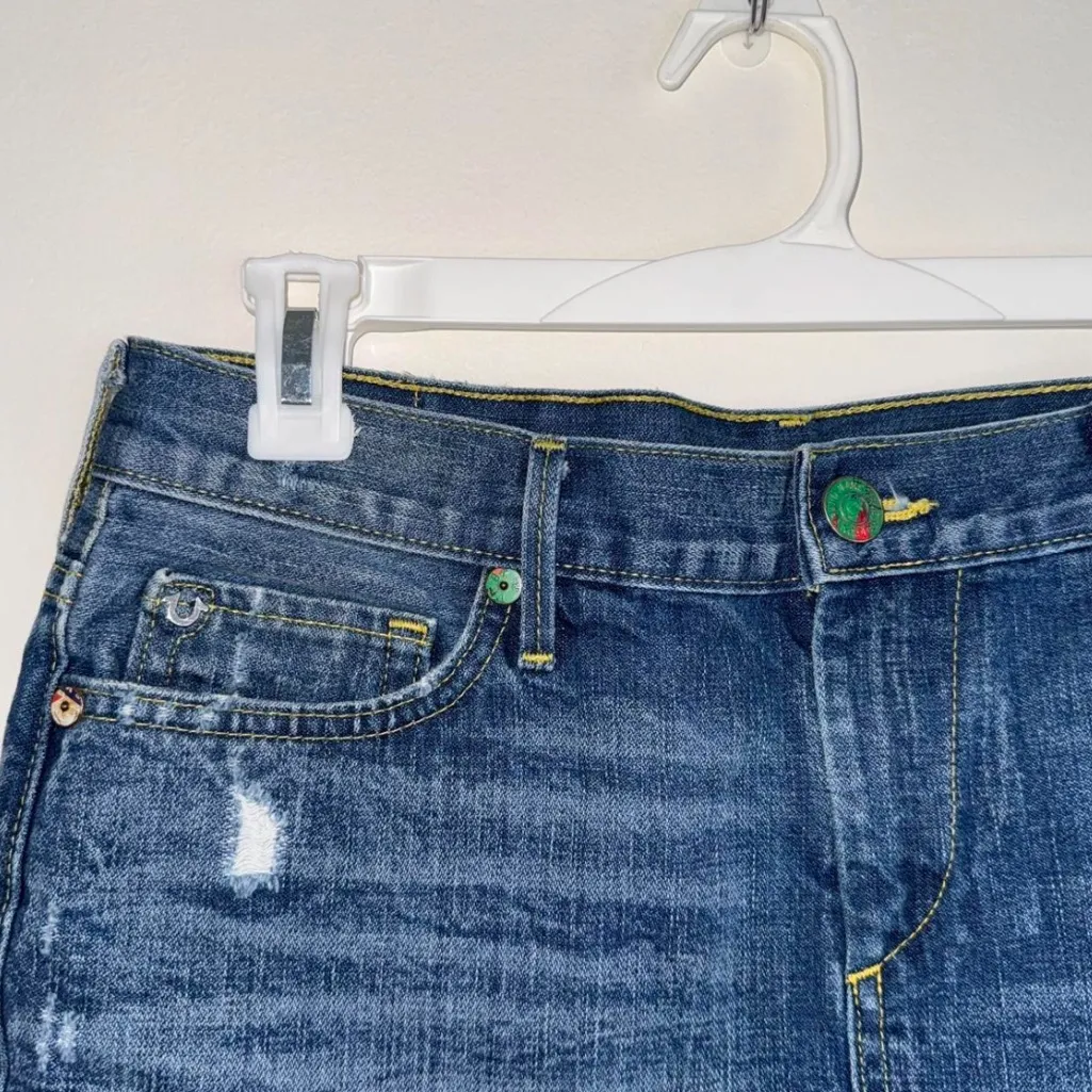Vintage True Religion Denim Mini Skirt 28/6 - Image 4