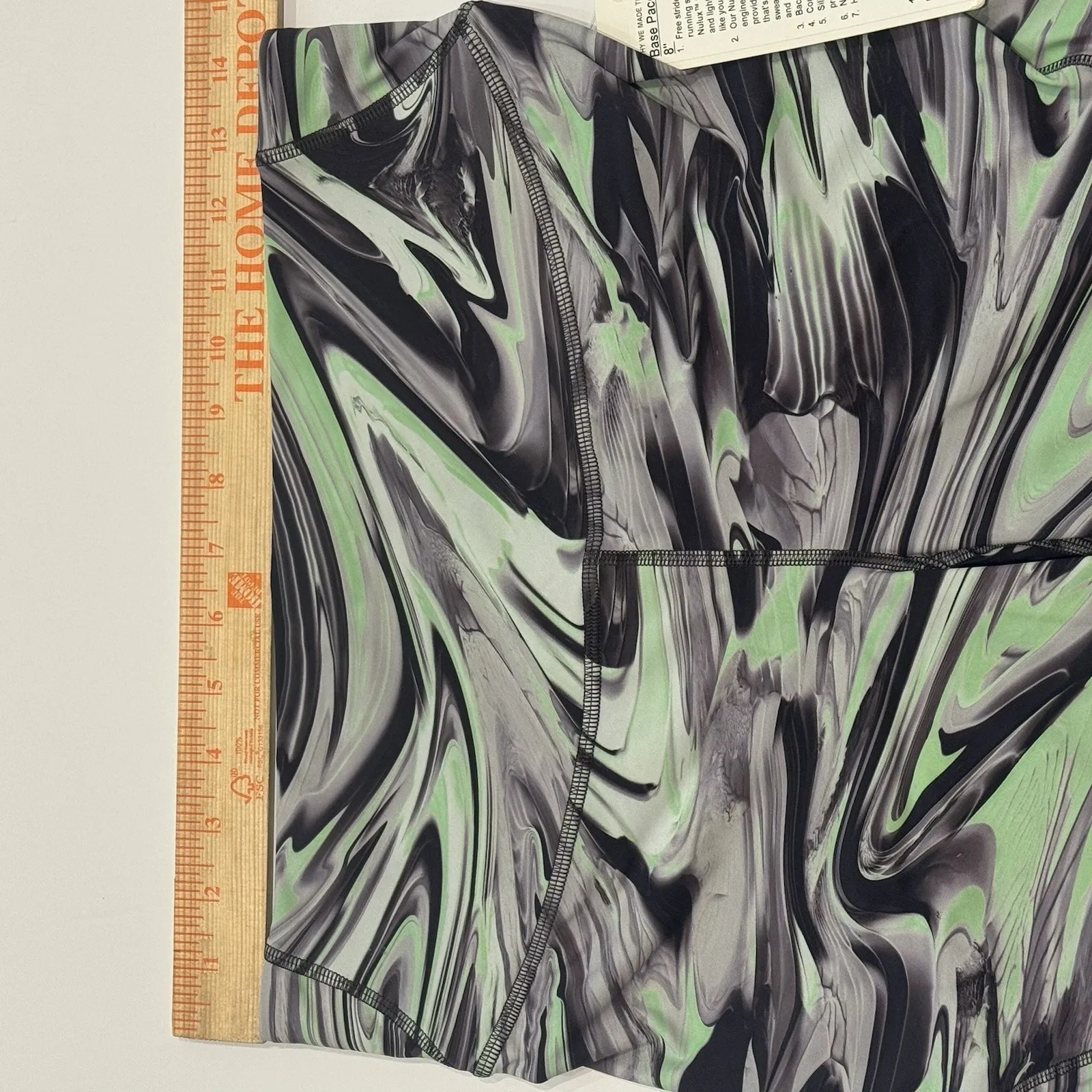 NEW Lululemon Base Pace High-Rise Running Short 8" Paint Glide Warp‎ Multi Sz 10 - Image 5