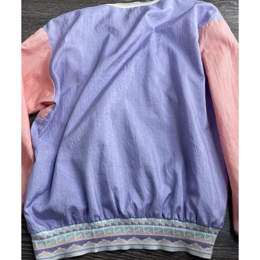 Vintage Saint Germain Women’s Sz Small Jacket Track Light 70s 80s Color Purple - Image 13