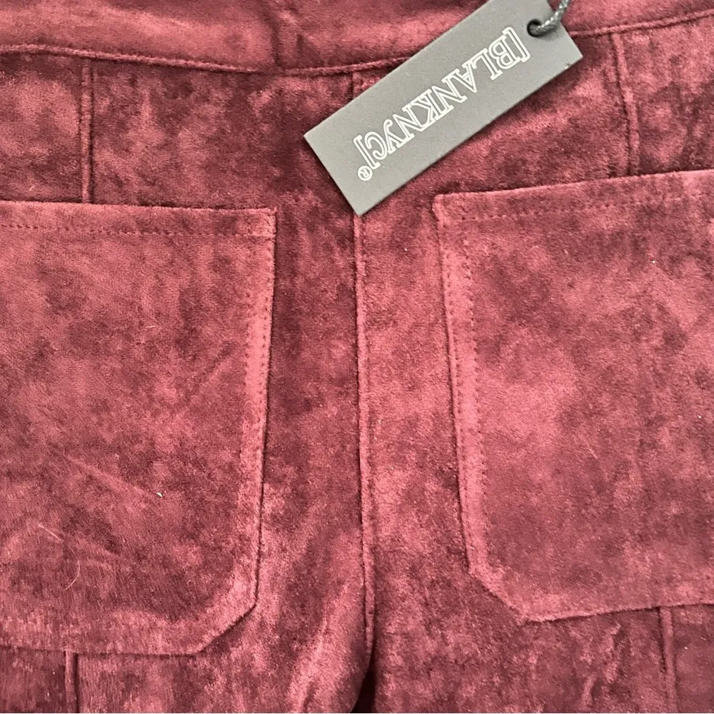 BLANK NYC faux suede boot cut pants with side zipper Size 27, NWT - Image 8