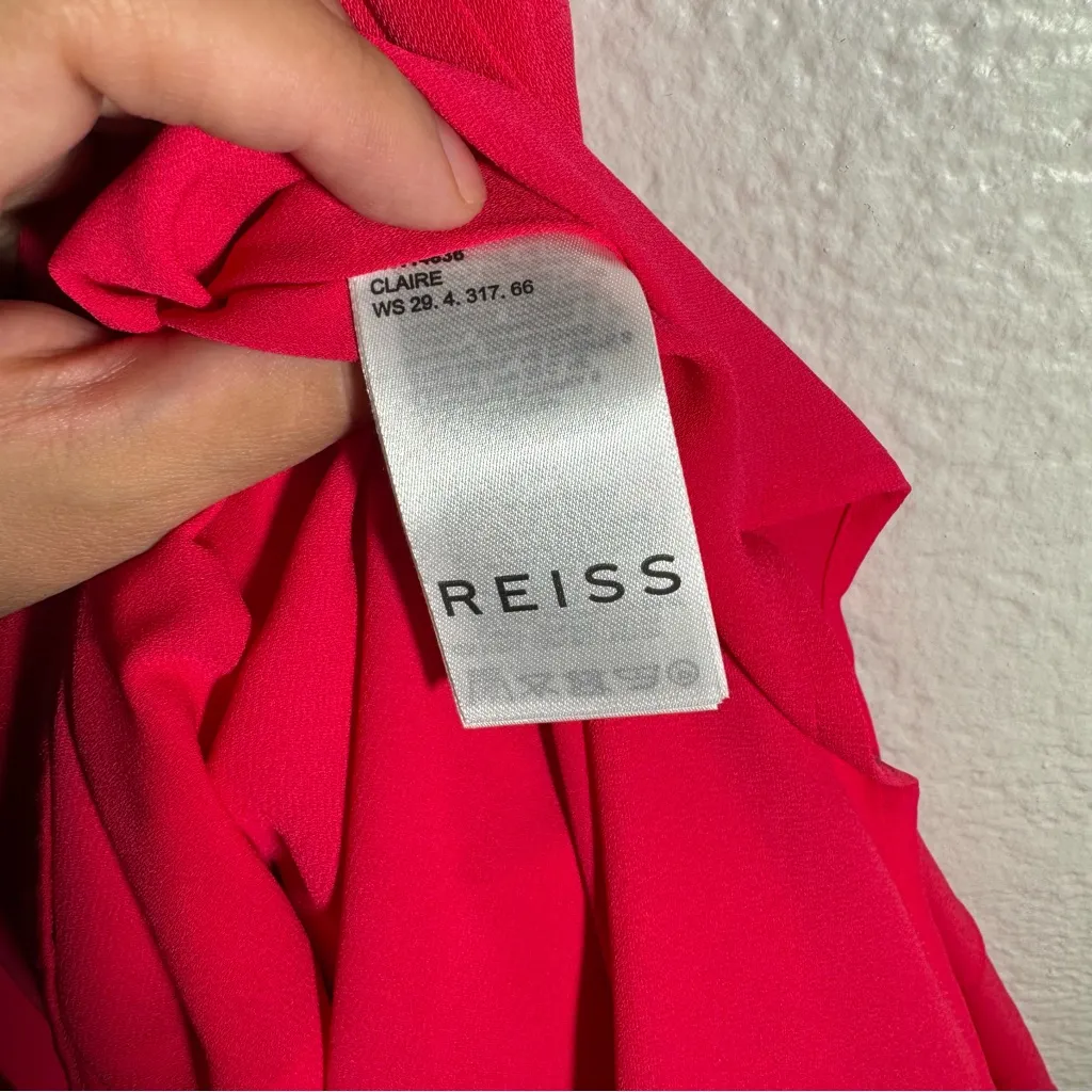 Reiss • Claire • Midi Dress • Pleated Fitted • Pink • USA 2 • $395 - Image 10