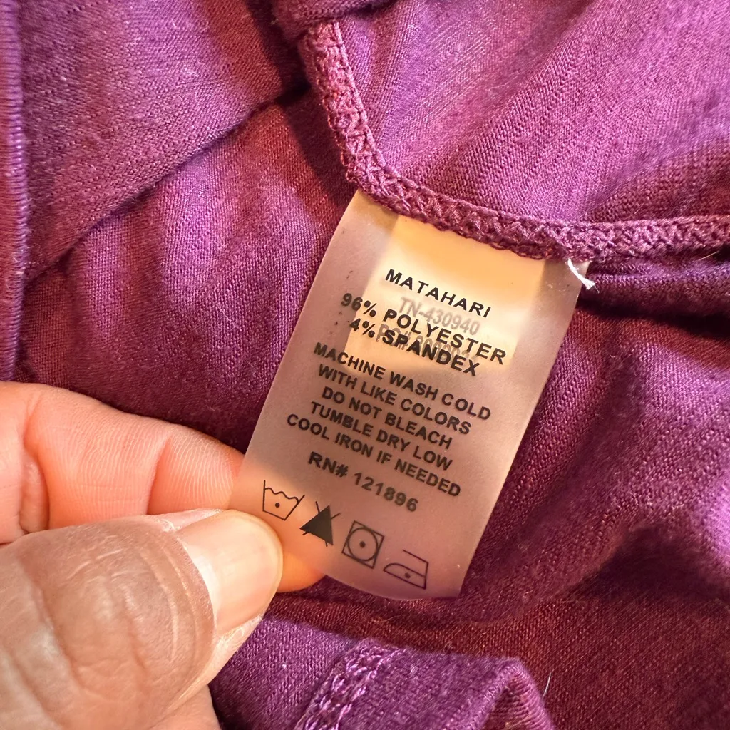 Title Nine Shirt Medium purple Heathered Short Sleeve Scoop Neck Activewear - Image 6