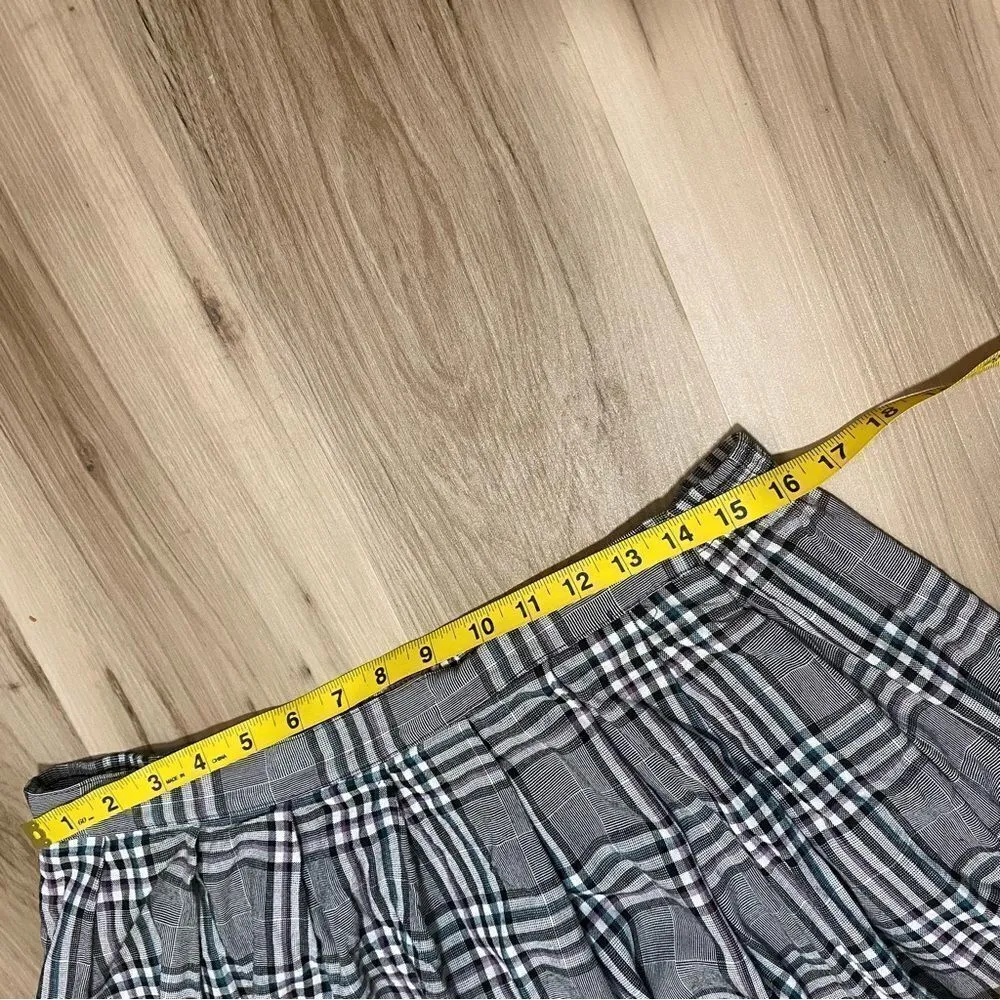Vintage Innervisions by Shipshore Plaid Skirt Dark Academia Gray Size 10 - Image 5