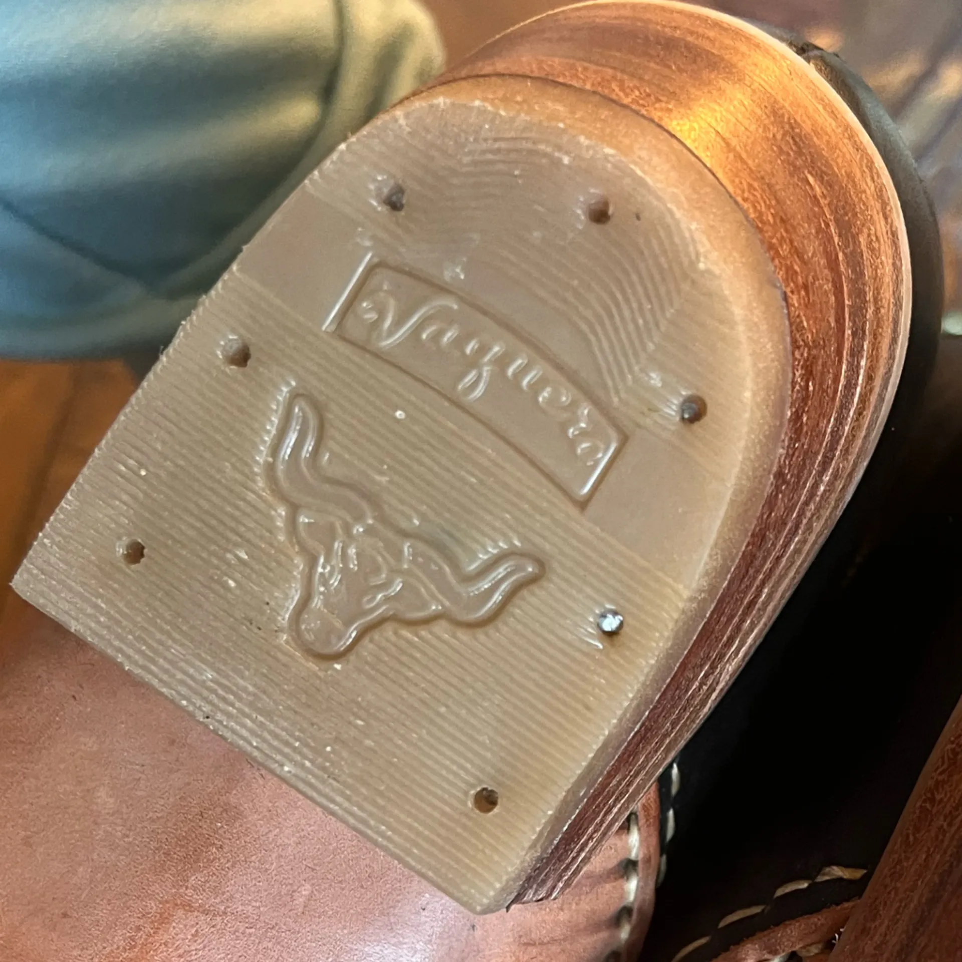 VAQUERO‎ Western Calf Boots Black Size 10.5 - Image 6