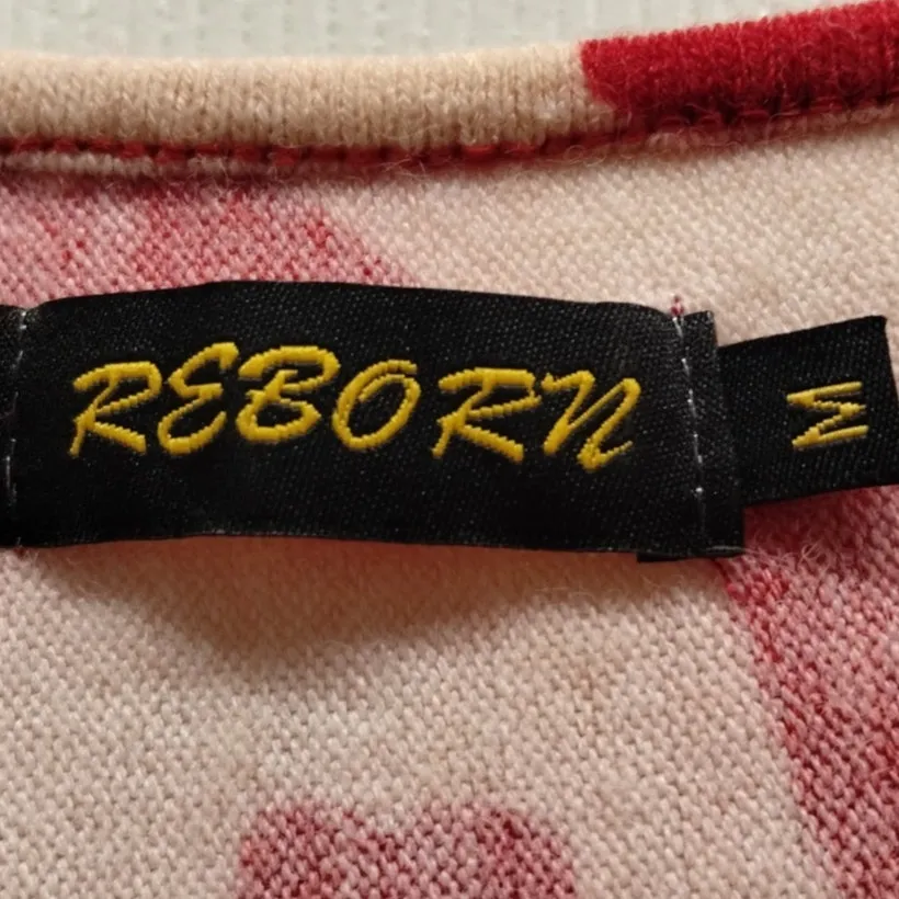 Reborn Women's Size Medium Red Butterfly 3/4 Sleeves Acrylic Sweater Dress - Image 6