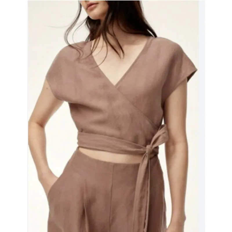 Aritzia Wilfred Brax Jumpsuit Wide leg Nutmeg - Image 2