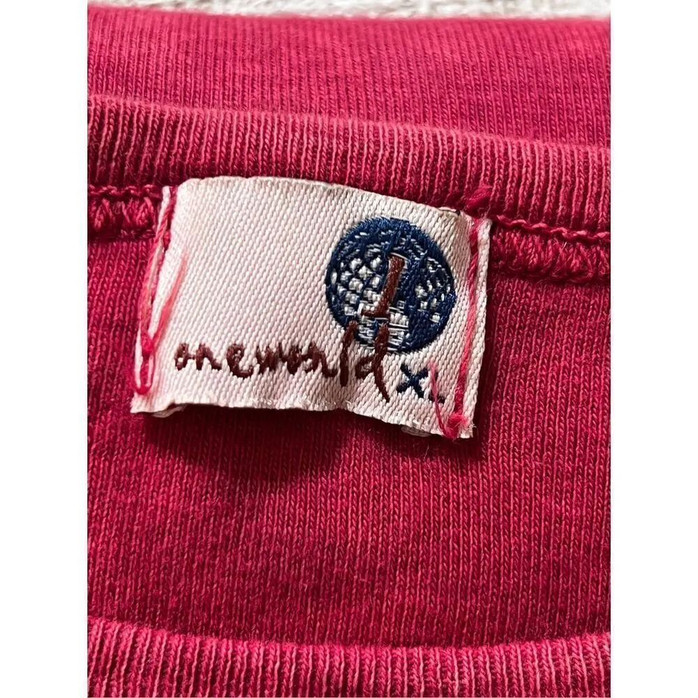 Vintage y2k One World rhinestone long sleeve T-shirt - Image 7