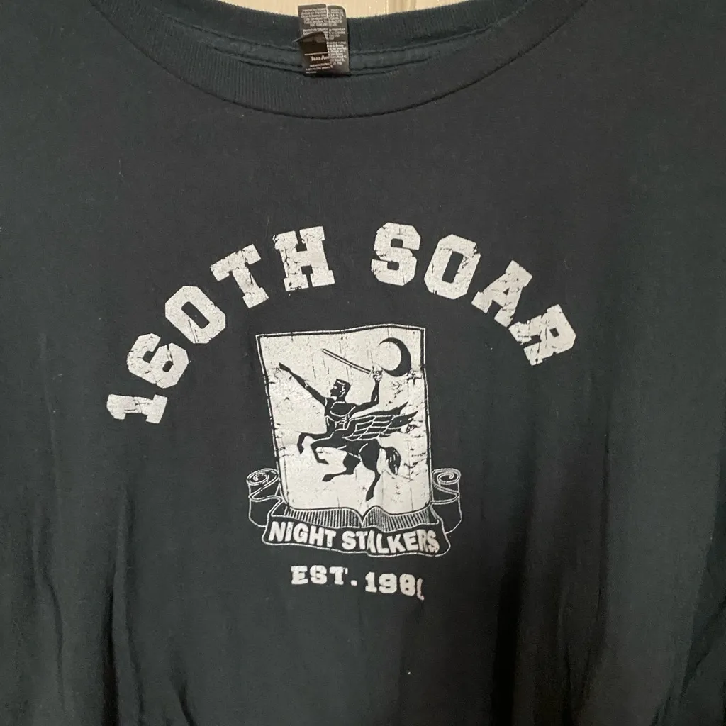 Anvil Long Sleeve Tee - Black - Image 2