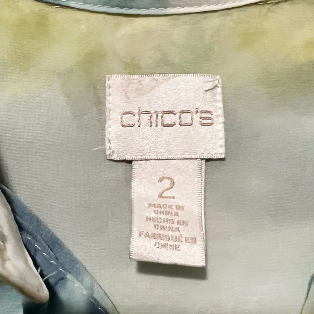 Chico’s Long Sleeve Shear Women’s Blouse L24 - Image 3