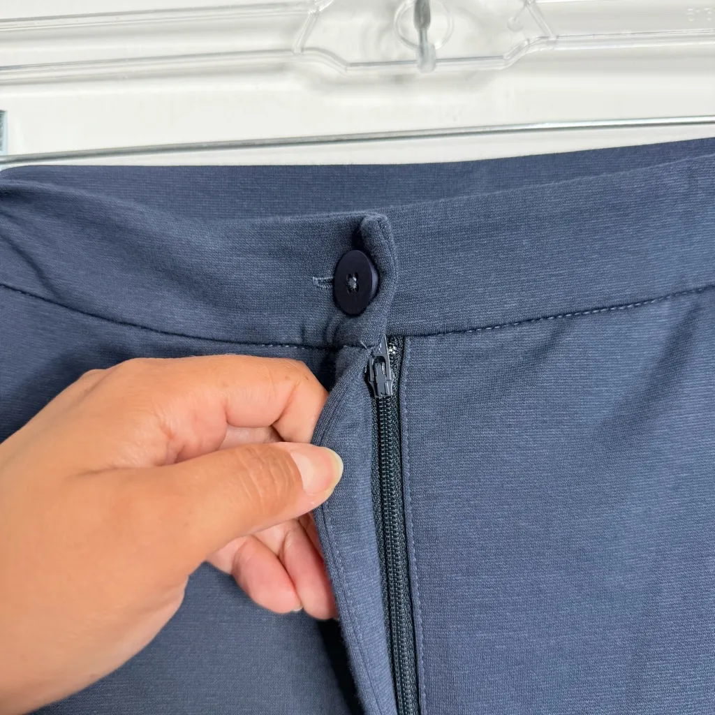 NWOT Eileen Fisher Cotton Blend Ponte Slim Pant In Ocean‎ Blue Size X-Large - Image 8