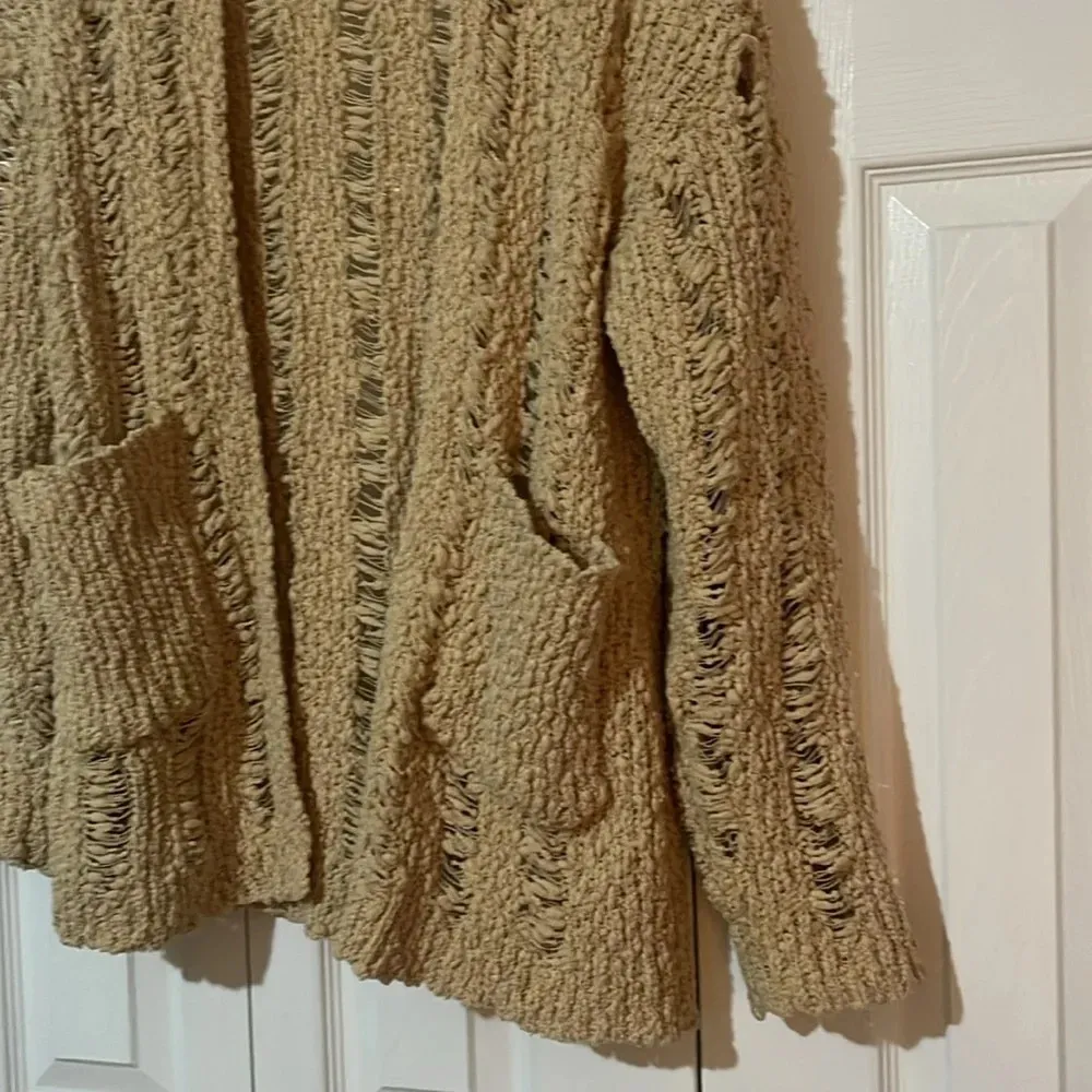 Earthbound trading co boho style cream cardigan - Image 3