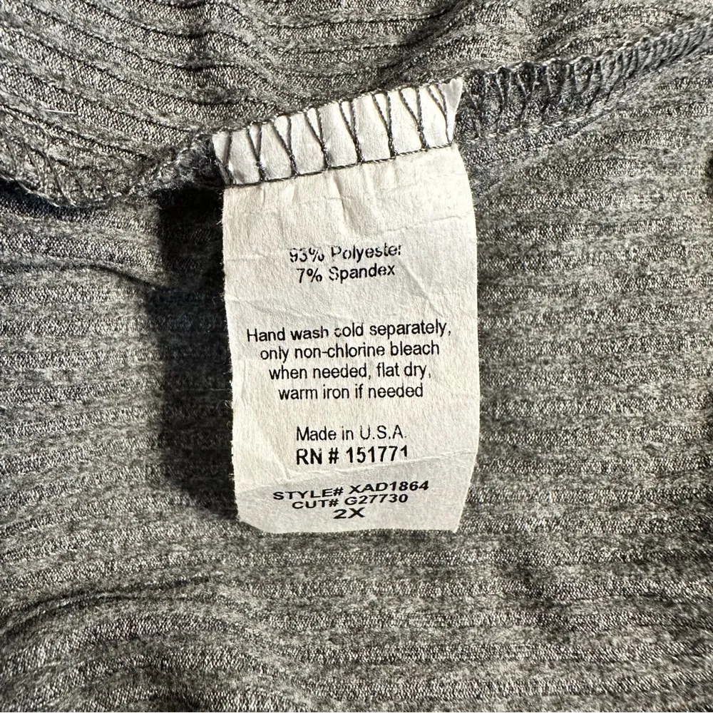 Heatherly Heather Grey Sleeveless Tank Dress size 2X Asymmetrical Hem Twist Gray - Image 9