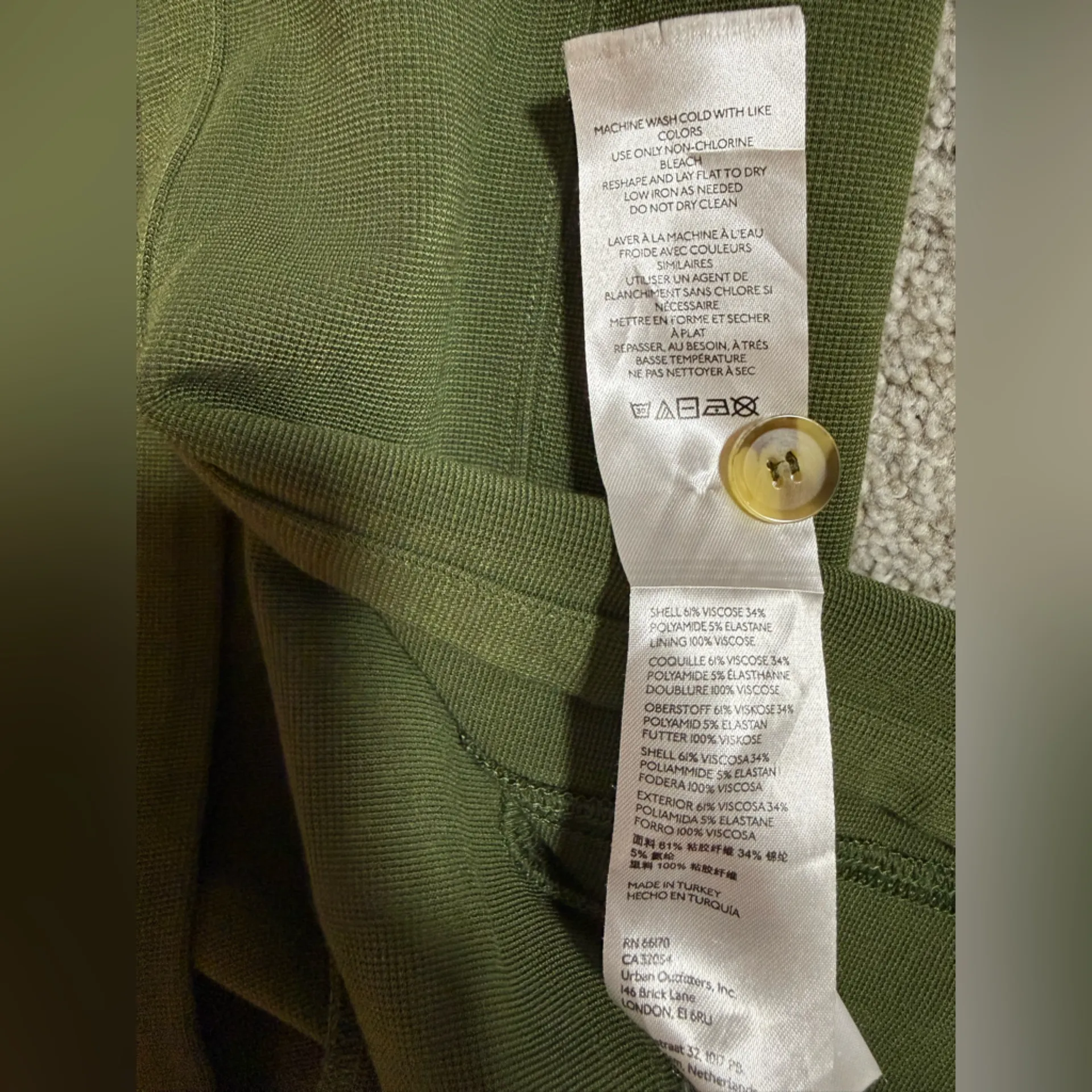 Maeve Anthropologie Size 0 Moss Green Knit Button Front Midi Dress Jumper - Image 8