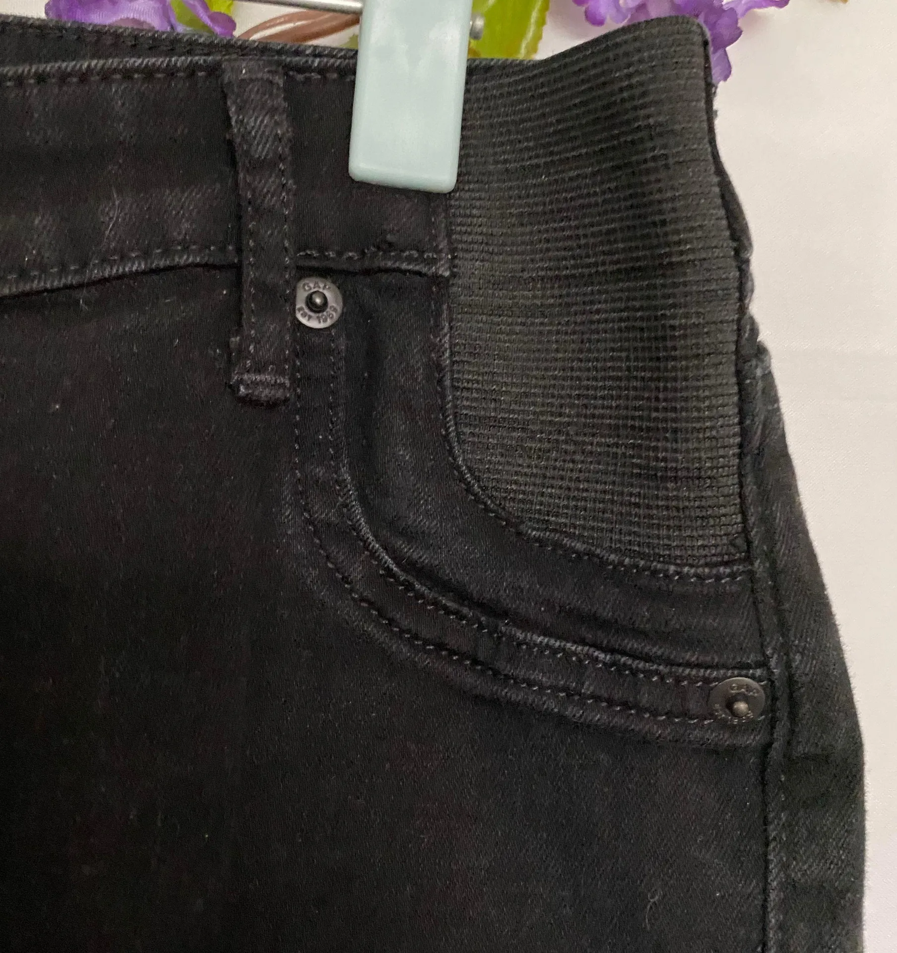 1969 maternity True Black skinny jeans, - Image 6