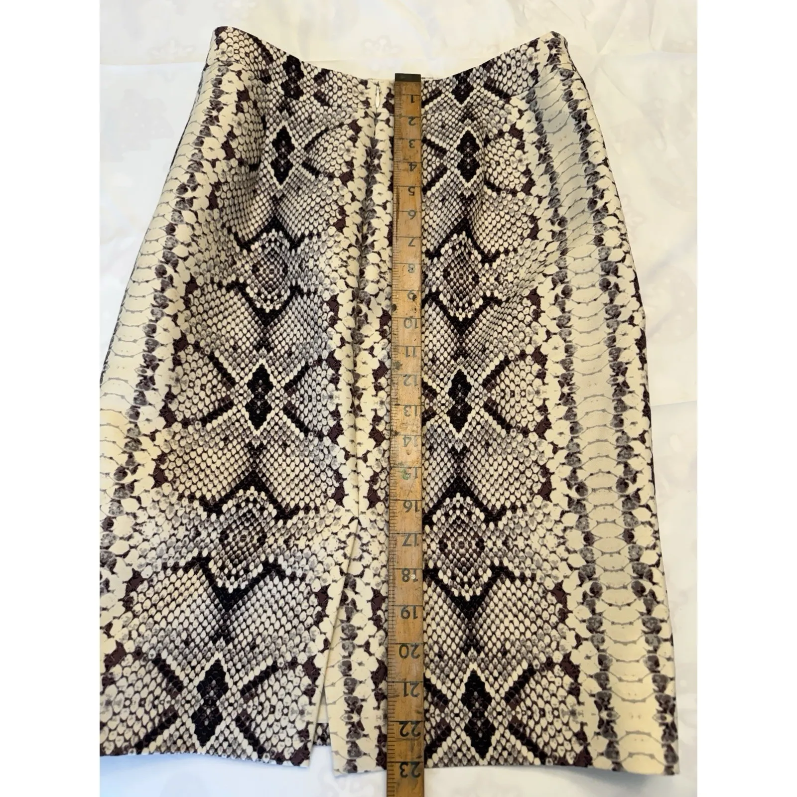 J. Crew Number No. 2 Pencil Skirt Snake Skin Print Reptile Wool Blend Size 4 - Image 5