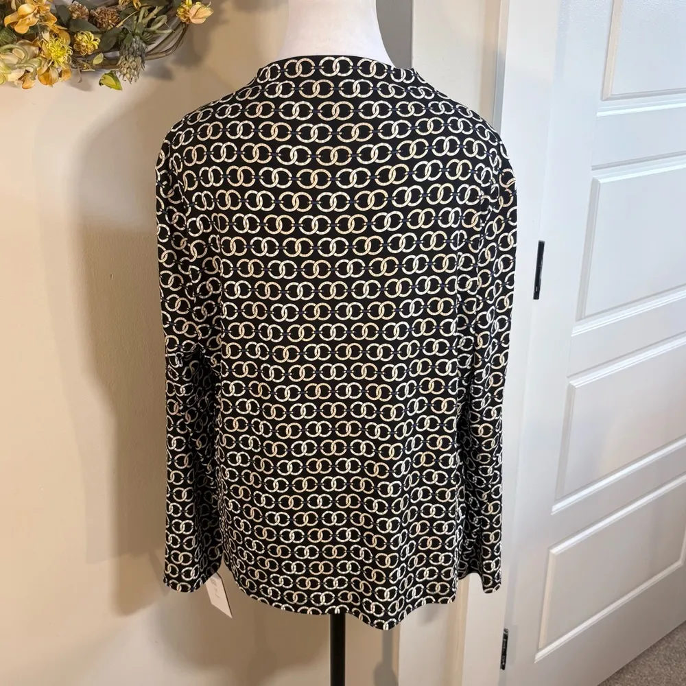 CLARA SUN WOO Textured Knit Center Front Tie Top - Image 7