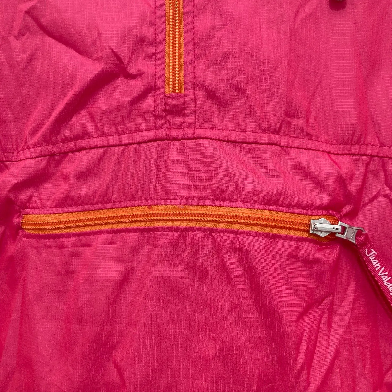 Juan Valdez Colombia Pink Orange Hooded Windbreaker M Size M - Image 9