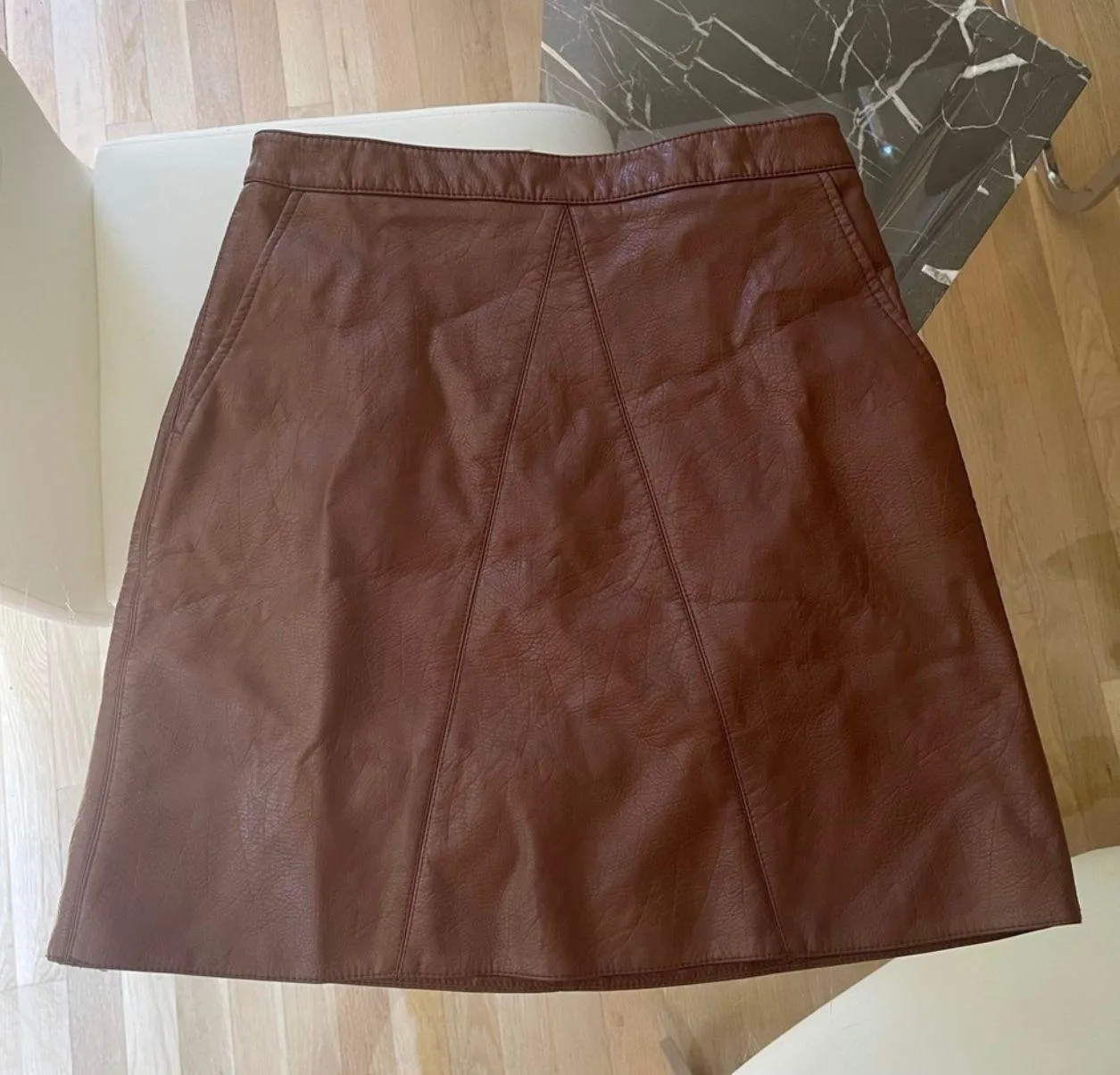 ZARA Faux Leather Skirt - Image 4