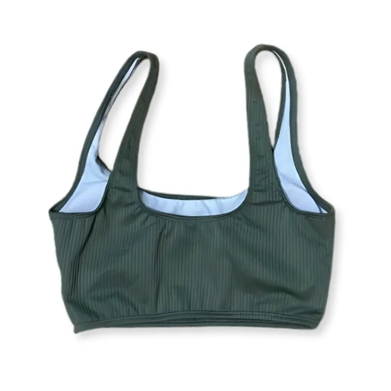 Salt And Cove Bikini Swim Top Straight Neckline Padded Green Women's Small NWOT - Image 4