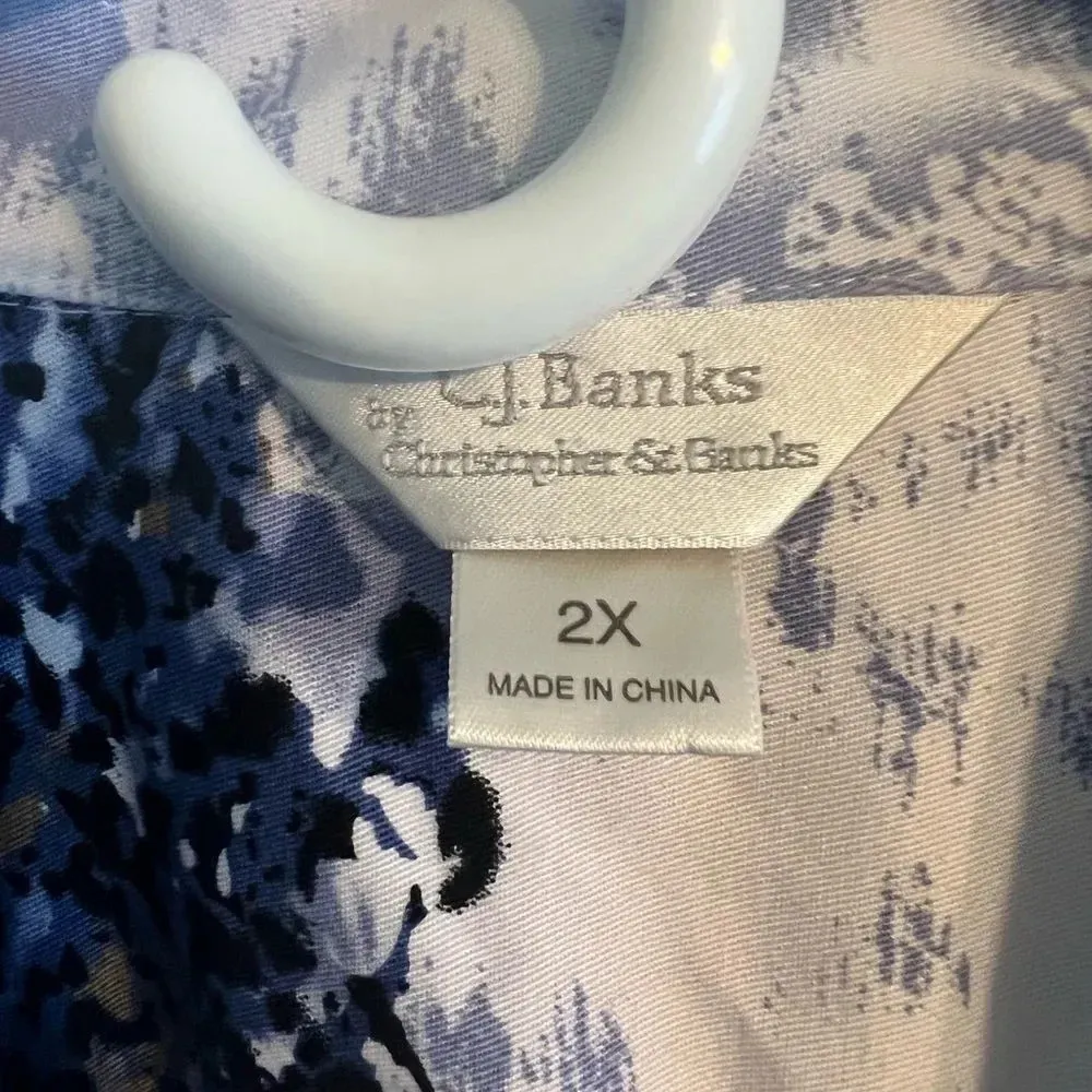 C.J. Banks City Scene Jacket 2X Plus Size Cafe Plaza Cotton - Image 6