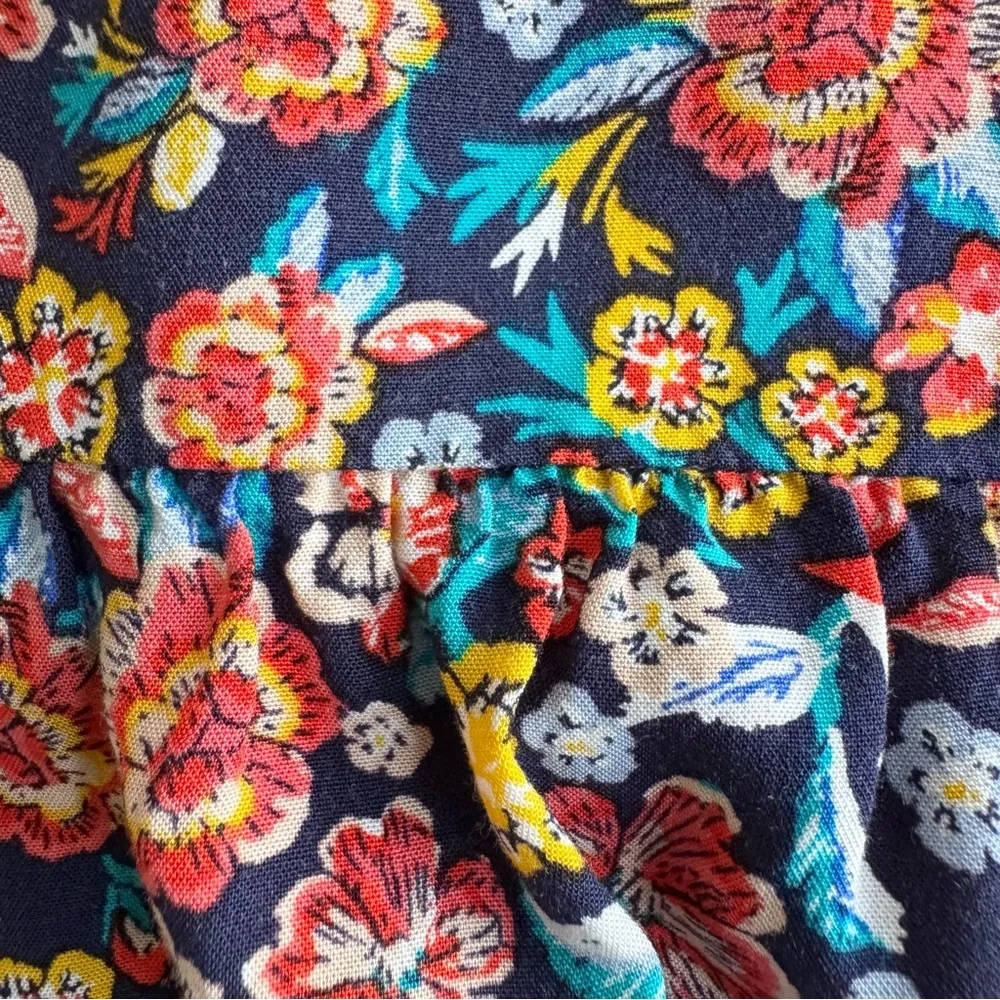 Old Navy Midi L Floral Ditsy Bohemian Long Sleeve Tie Coquette Cottagecore Multi - Image 4