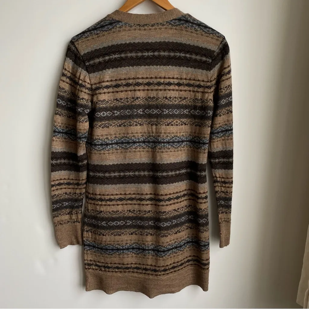 Peruvian Connection Baby Alpaca Wool Duster Long Button Cardigan With Pockets - Image 8