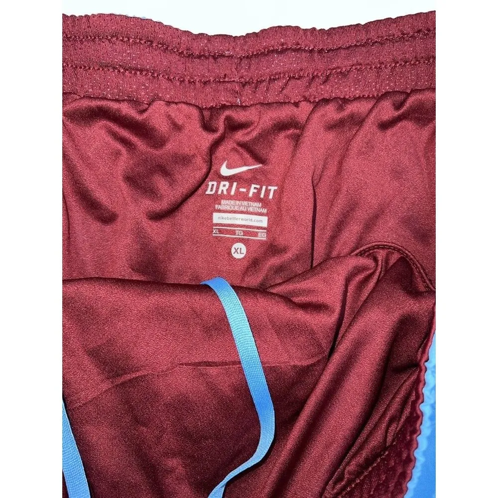 Nike Dri Fit Athletic Shorts Womens Size XL Blue Maroon White Gym Running - Image 2