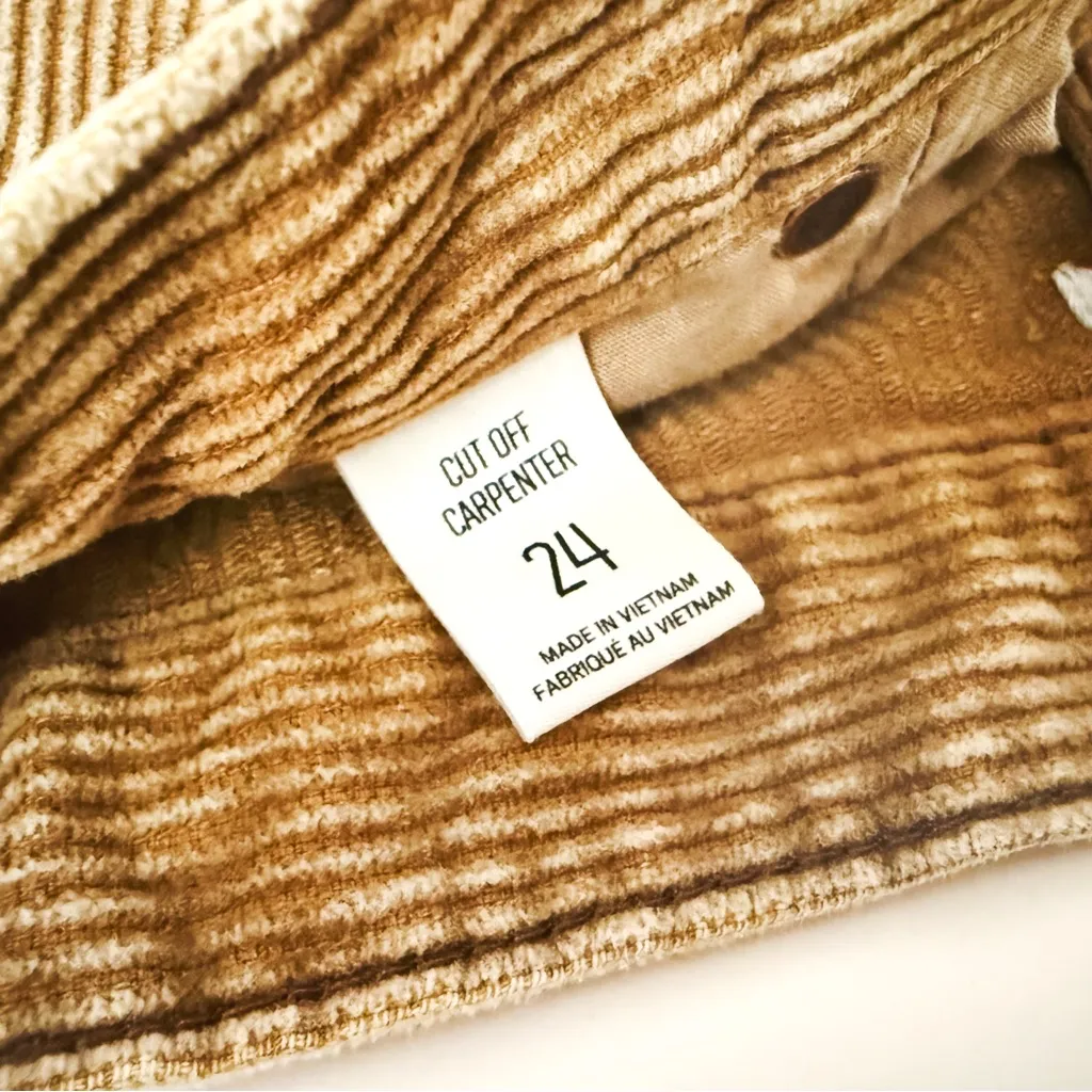 Urban Outfitters BDG Corduroy Cutoff Carpenter Short in Brown | Size 24 - Image 6