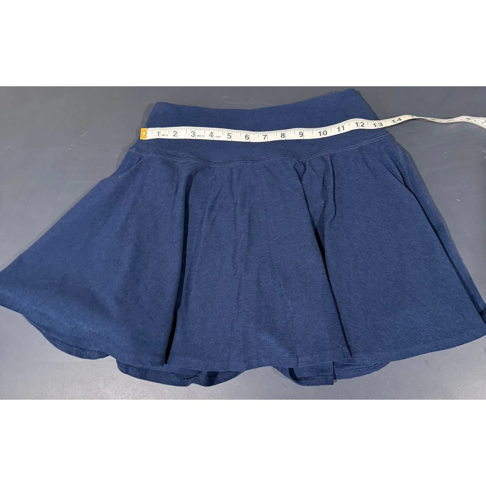 Women's Beyond Yoga Spacedye Hot Shot Circle Skirt Small Blue Navy Shorts Under - Image 6