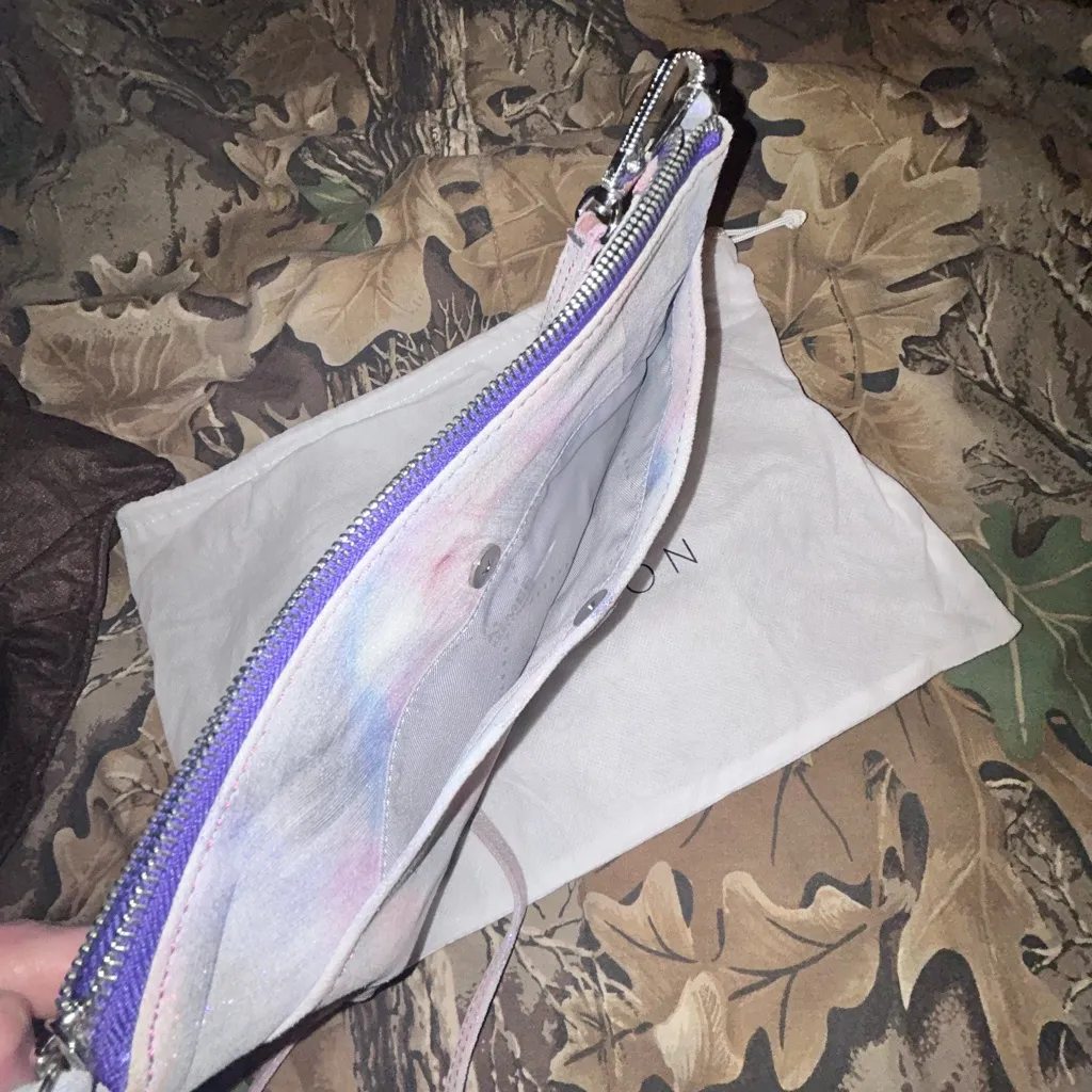 Aimee Kestenberg Pink and Blue Iridescent Clutch - Image 6