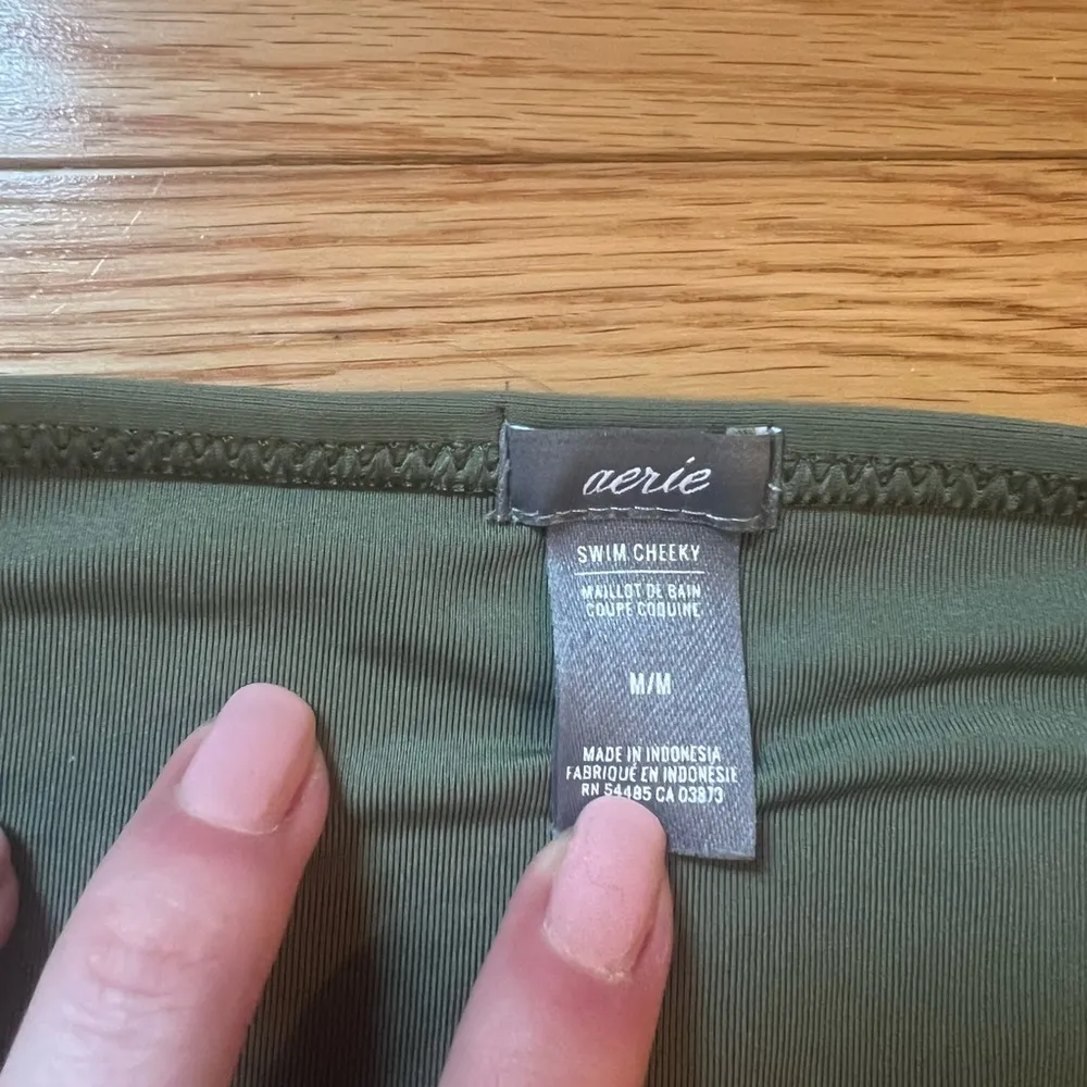 AERIE Green Strapless Bikini Set - Image 6