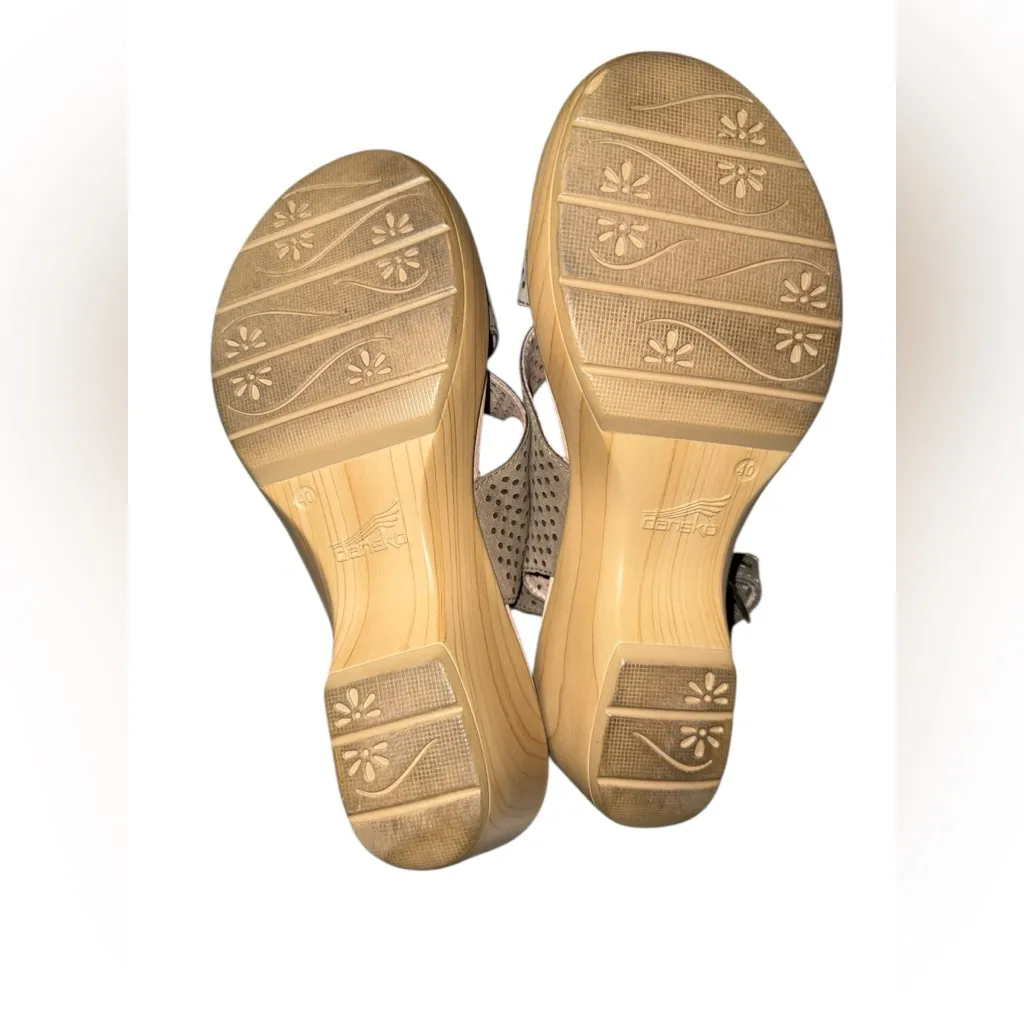 Dansko Jacinda Leather Platform Sandal - Size: 40 - Image 7