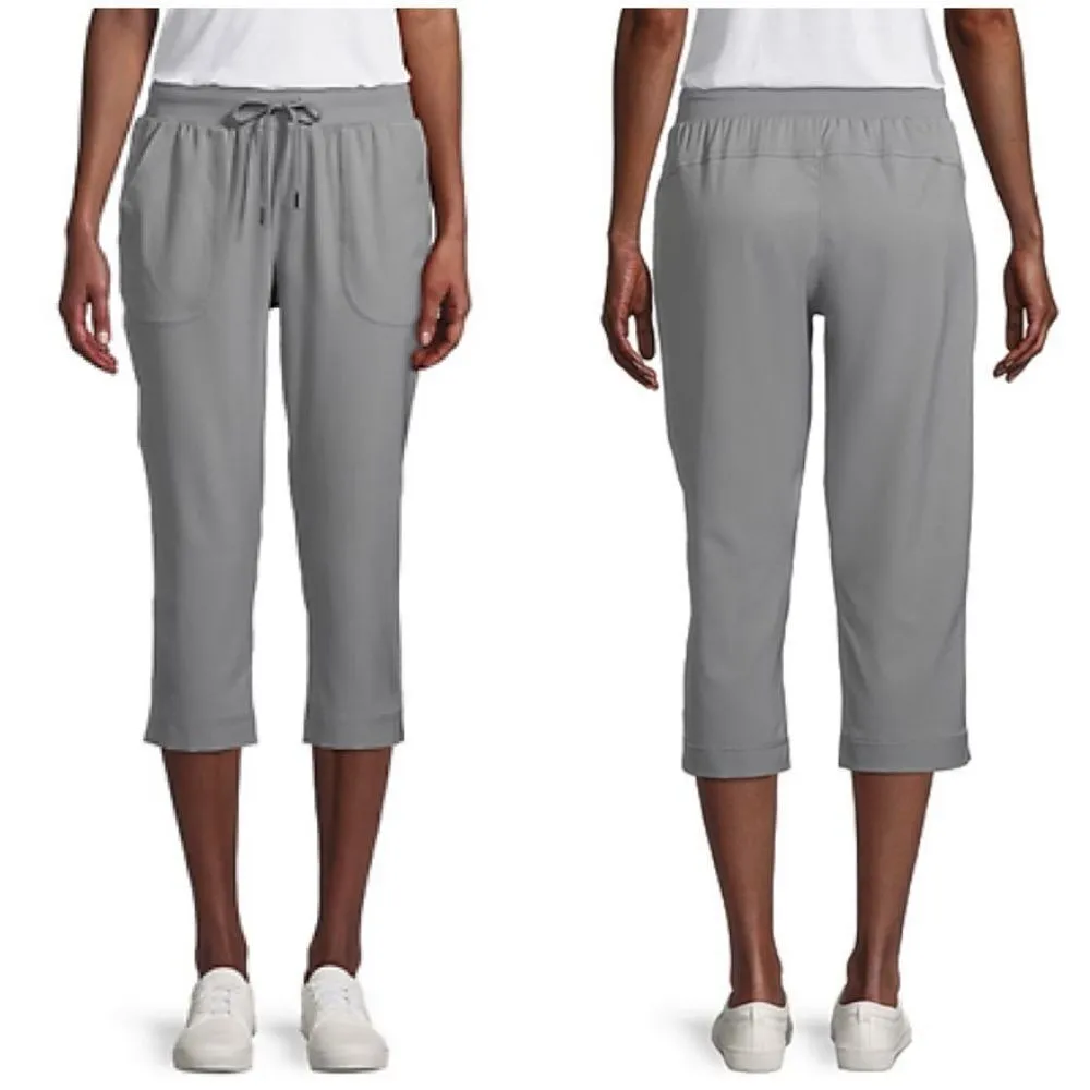 NWT St Johns Bay mid rise Capri in Colonial Pewter Drawstring waist Size XXL - Image 2