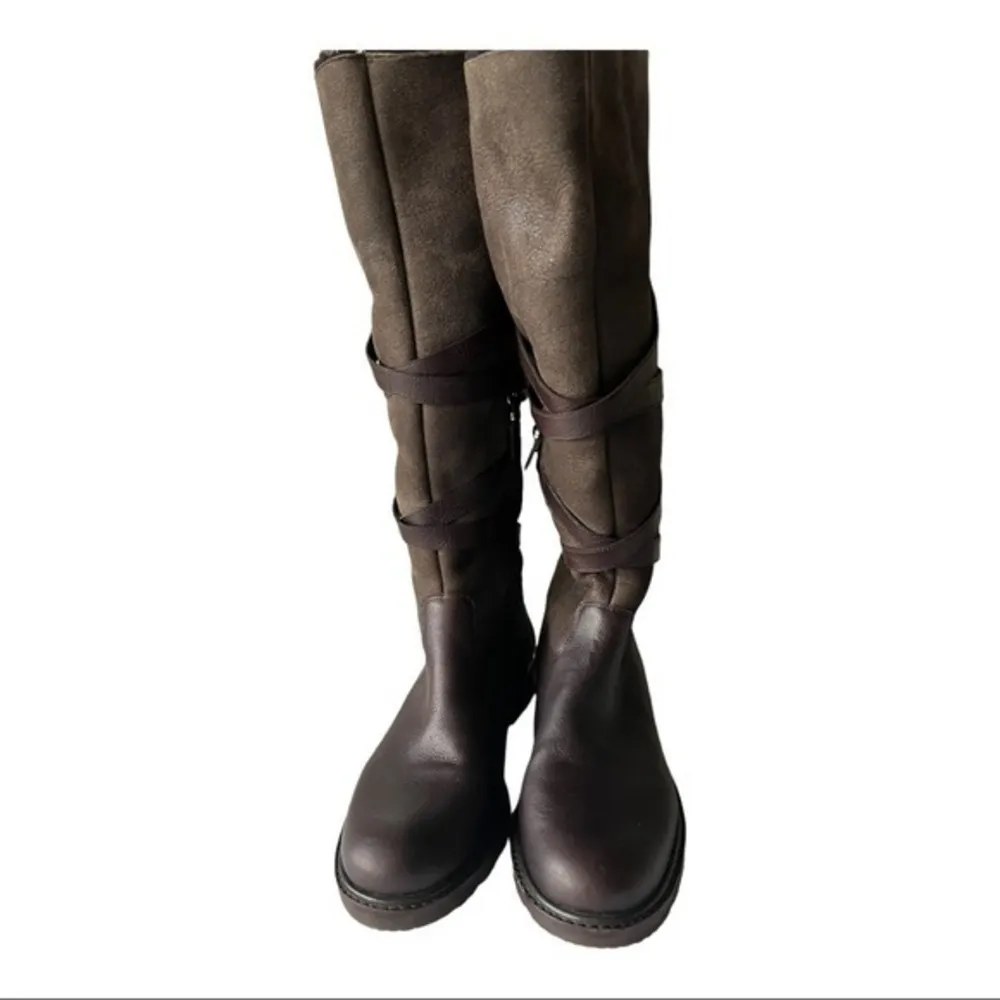 Via Spiga Brown Amazing Sheepskin Shearling Equestrian Riding Boots Size 7M - Image 7