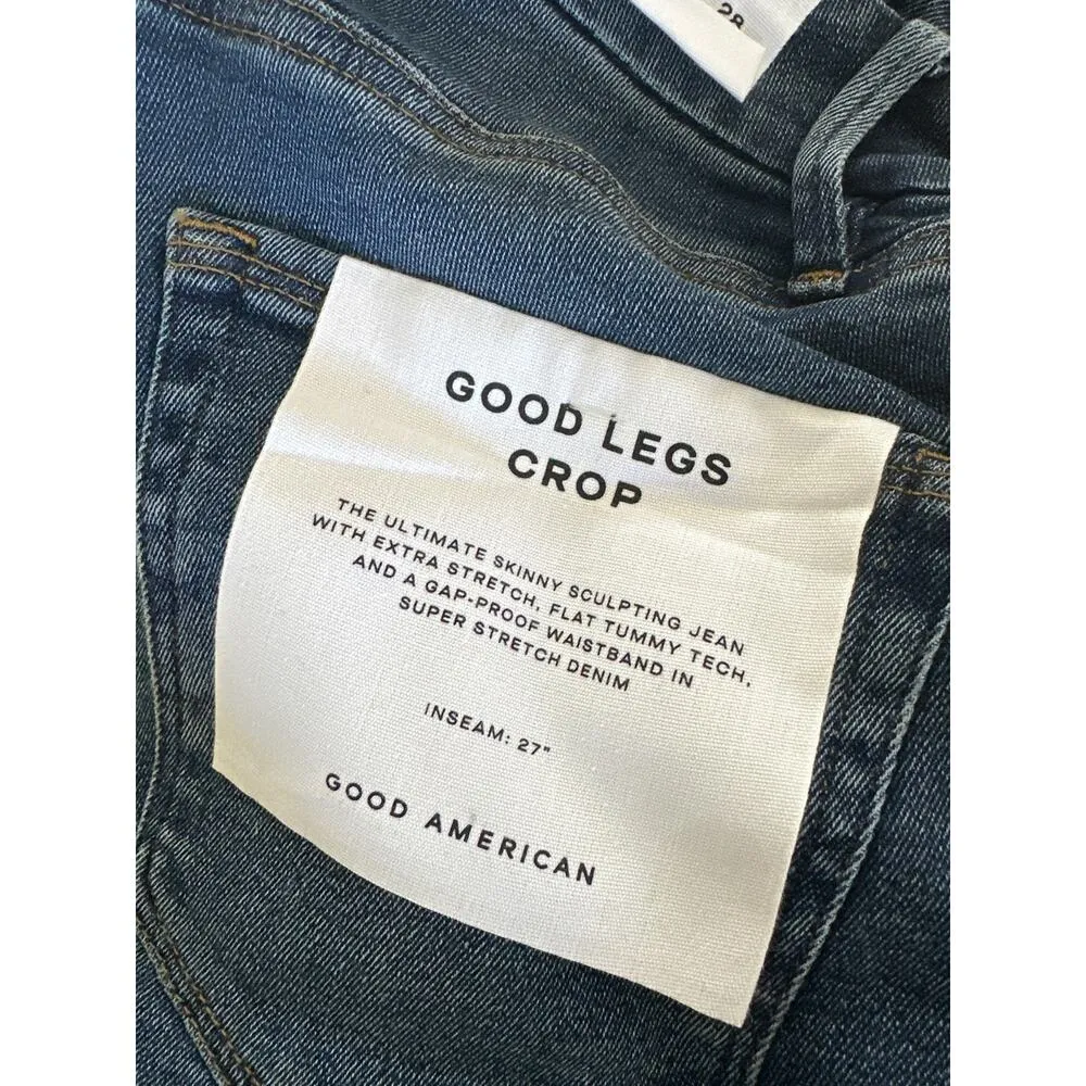 Good American - The Good Legs Skinny Crop Denim Jeans in Blue - Image 4