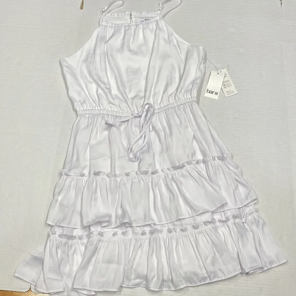 Bar III Round-neck Sleeveless Tier Mini Dress size M (b14) - Image 3