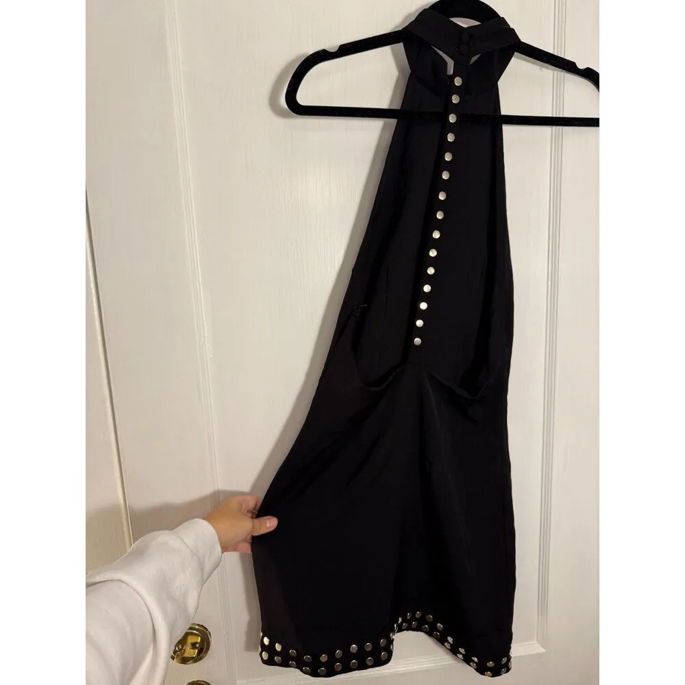 Revolve By The Way Open Back Studded Black Mini Dress - Image 3