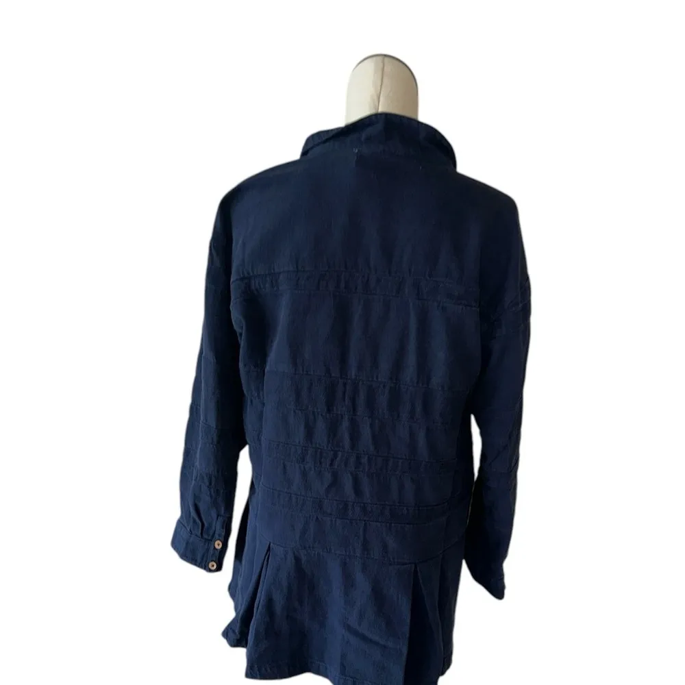 NWOT Free People X Free- Est Checkin' Mini Dress  / Tunic Top Blue  Oversize - Image 8