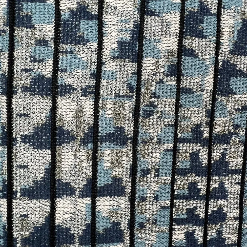 Nic+Zoe  Dress Women XL Gray Blue Black Abstract Knit A-Line Pleated Sleeveless - Image 6