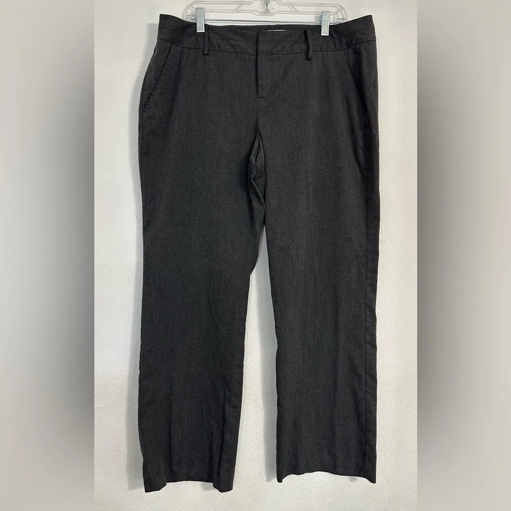 Coldwater Creek Curvy Fit Charcoal Gray Dress Straight-Leg Office Pant - Image 5