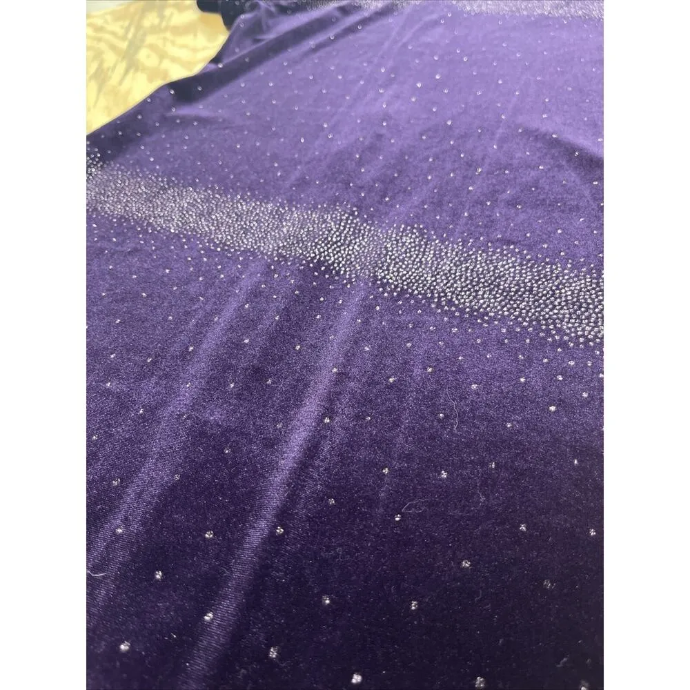 Vintage 90s Y2K Jessica Howard Purple Velvet Maxi Dress 8 Fairy Witchy Party - Image 6